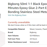 Black Epoxy Resin AB Glue Curing Time 5 Minutes Epoxy Glue
